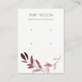 PINK ROSE GOLD FOLIAGE TWEE BEELDSCHERM LOGO VISITEKAARTJE