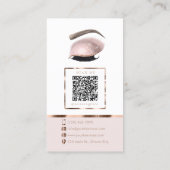 Pink Rose Gold Glamour Make-up Artist Visitekaartje (Achterkant)