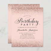 Pink Rose Gold Glitter Elke dag van de dag (Voorkant / Achterkant)