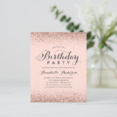 Pink Rose Gold Glitter Elke dag van de dag (Staand voorkant)