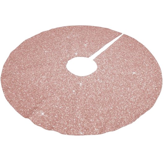 Pink Rose Gold Glitter en Sparkle Girly Kerstboom Rok (Gekanteld)