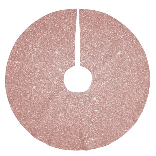 Pink Rose Gold Glitter en Sparkle Girly Kerstboom Rok (Voorkant)