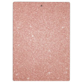 Pink Rose Gold Glitter & Sparkle Monogram School Klembord (Achterkant)