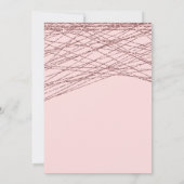 Pink Rose Gold Glitter Sweet 16 Verjaardagsfeest Kaart (Achterkant)