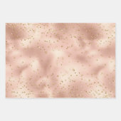 Pink Rose Gold Glitz Sparkle Inpakpapier Vel (Voorkant 2)