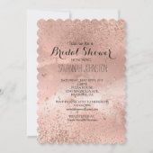 Pink Rose Gold Glitzy Sparkle vrijgezellenfeest Kaart (Voorkant)