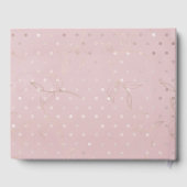 Pink Rose Gold Guest Book Gastenboek (Achterkant)