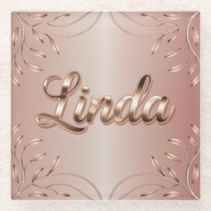 Pink Rose Gold Linda Onderzetter