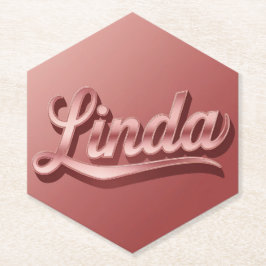 Pink Rose Gold Linda Onderzetter