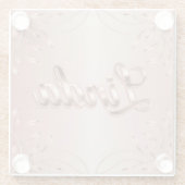 Pink Rose Gold Linda Onderzetter (Achterkant)