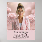 Pink Rose Gold Memorial Poster (Voorkant)