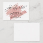 Pink Rose Gold Neem een Baby shower mee Informatiekaartje (Voorkant / Achterkant)