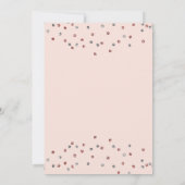 Pink Rose Gold Silver Glitter Confetti Sweet 16 Kaart (Achterkant)