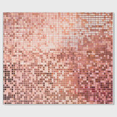 Pink rose gold square mosaic tiles for texture bac cadeaupapier (Vlak)