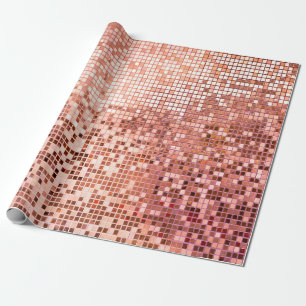 Pink rose gold square mosaic tiles for texture bac cadeaupapier