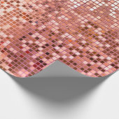 Pink rose gold square mosaic tiles for texture bac cadeaupapier (Hoek)