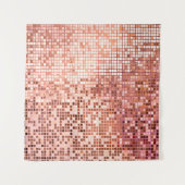 Pink rose gold square mosaic tiles for texture bac wandkleed (Voorkant)