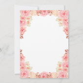 Pink Rose Gold Tiara Paris Quinceañera Uitnodiging (Achterkant)