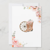 Pink Rose Gold Western Charra Quinceañera Kaart (Achterkant)