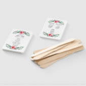 Pink Rose Greenery Foliage Wedding Programme Handwaaier (Niet-gemonteerd)