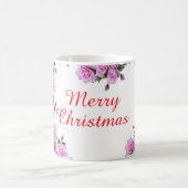 Pink Rose Heart Floral Decorative Pillow Koffiemok (Center)