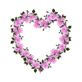 Pink Rose Heart Floral Decorative Pillow Kussen