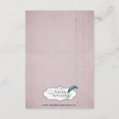 Pink Rose Hummingbird Wedding Hotel Insert Informatiekaartje (Achterkant)