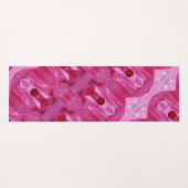 Pink Rose Ikat Yogamat (Achterkant (horizontaal))