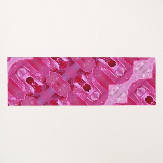 Pink Rose Ikat Yogamat (Achterkant (horizontaal))