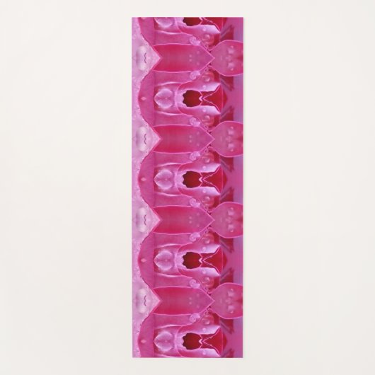 Pink Rose Ikat Yogamat (Voorkant)