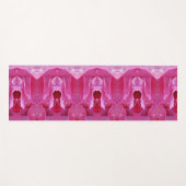 Pink Rose Ikat Yogamat (Voorkant (horizontaal))