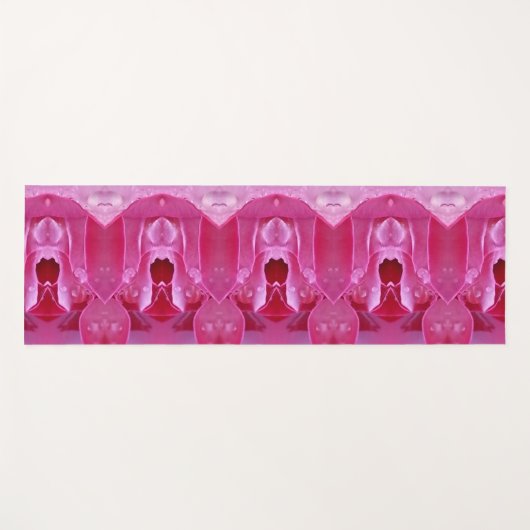Pink Rose Ikat Yogamat (Voorkant (horizontaal))