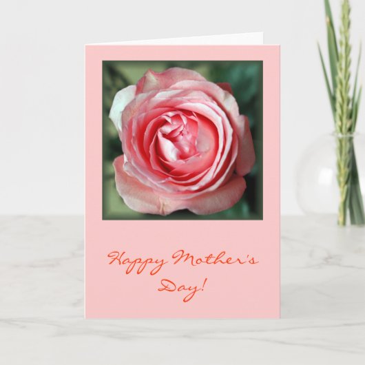 "Pink Rose" Kaart (Voorkant)