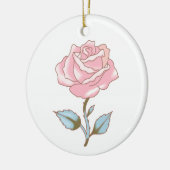 PINK ROSE KERAMISCH ORNAMENT (Links)