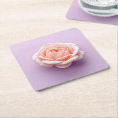 Pink Rose Lavender Onderzetter (Schuin)