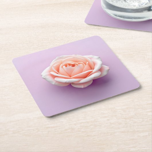 Pink Rose Lavender Onderzetter (Schuin)