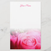 Pink Rose Letterhead Briefpapier (Voorkant)