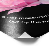 Pink Rose Life Attitude Quote Inspirerend 8x10 Foto Afdruk (Hoek)
