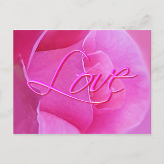 PINK ROSE & LOVE beroemd gemaakt door Sharon Sharp Briefkaart