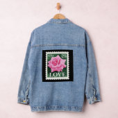 Pink Rose Love Denim Jacket (Hangar)