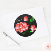 "Pink Rose Love" Sticker (Envelop)