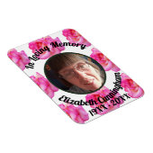 Pink Rose Loving Memory Foto Memorial Magneet (Rechterzijde)