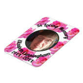 Pink Rose Loving Memory Foto Memorial Magneet (Linkerzijde)