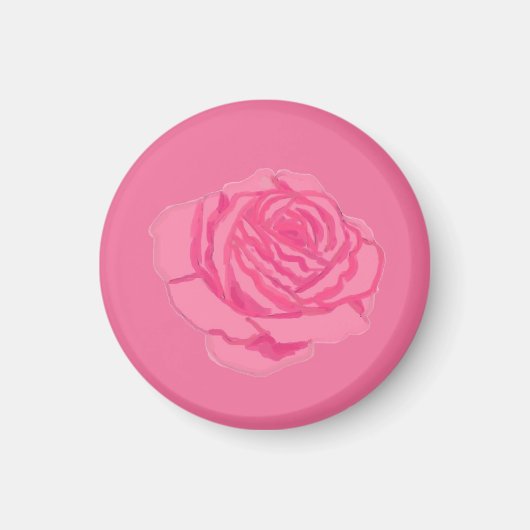 Pink rose magneet (Voorkant)