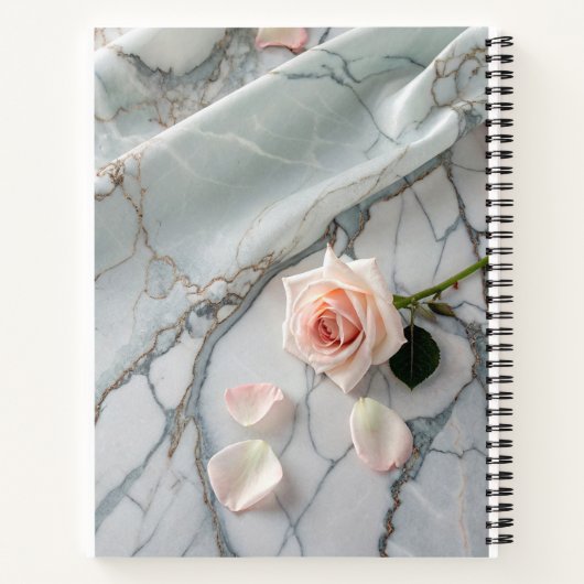 Pink Rose Marble Notitieboek (Achterkant)