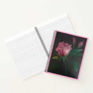 Pink Rose n Rosebuds Spiral Notitieboek