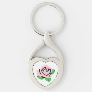 Pink Rose  naam Sleutelhanger
