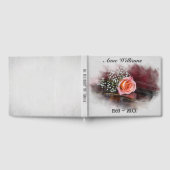 Pink Rose on Antique Violin for Memorial Service Gastenboek (Volledig)