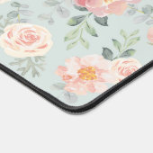 Pink Rose Pastel Garden Pattern Bureaumat (Hoek)