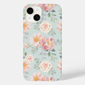 Pink Rose Pastel Garden Pattern Case-Mate iPhone Case (Achterkant)